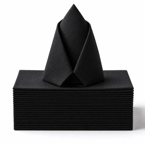 Black Airlaid Napkin 2-ply