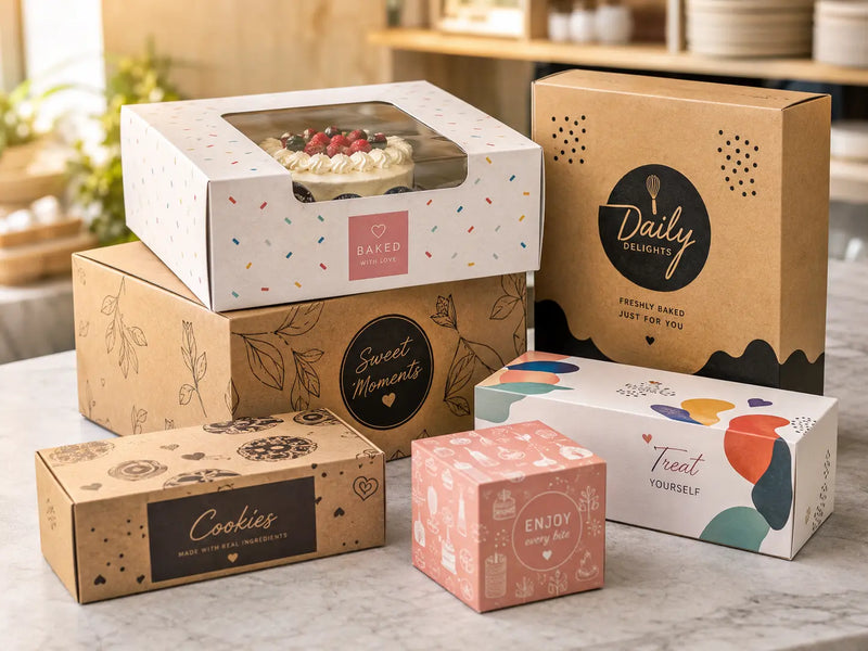 Bakery box with printed branding