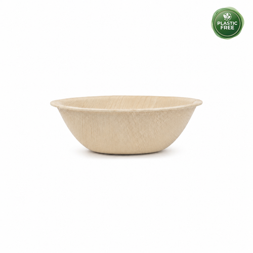 Organic Palm Leaf Round Dipping Bowl โ 9 ร 9 ร 2.5 cm