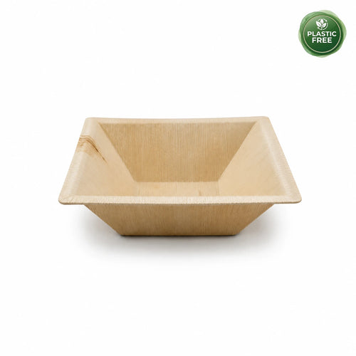 Palm Leaf Square Pyramid Bowl