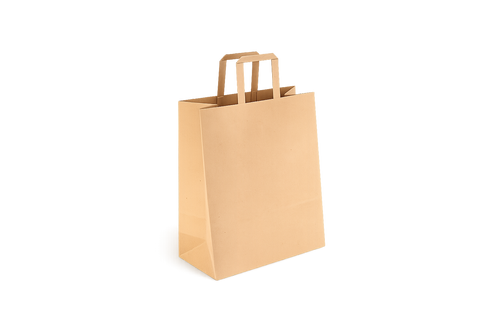 Small Flat Handle Kraft Paper Bag