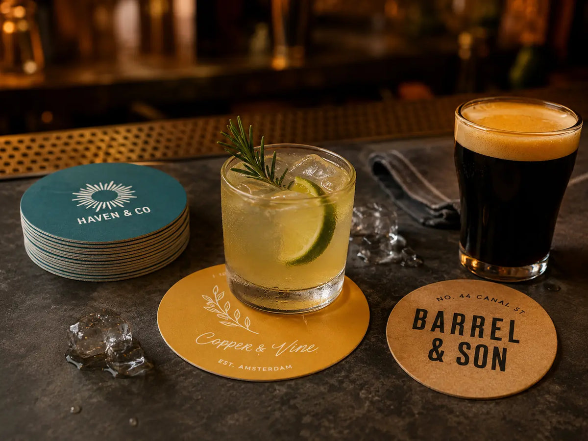 Custom Printed Coasters for Hotel Bars and Lounges: Small Details, Big Brand