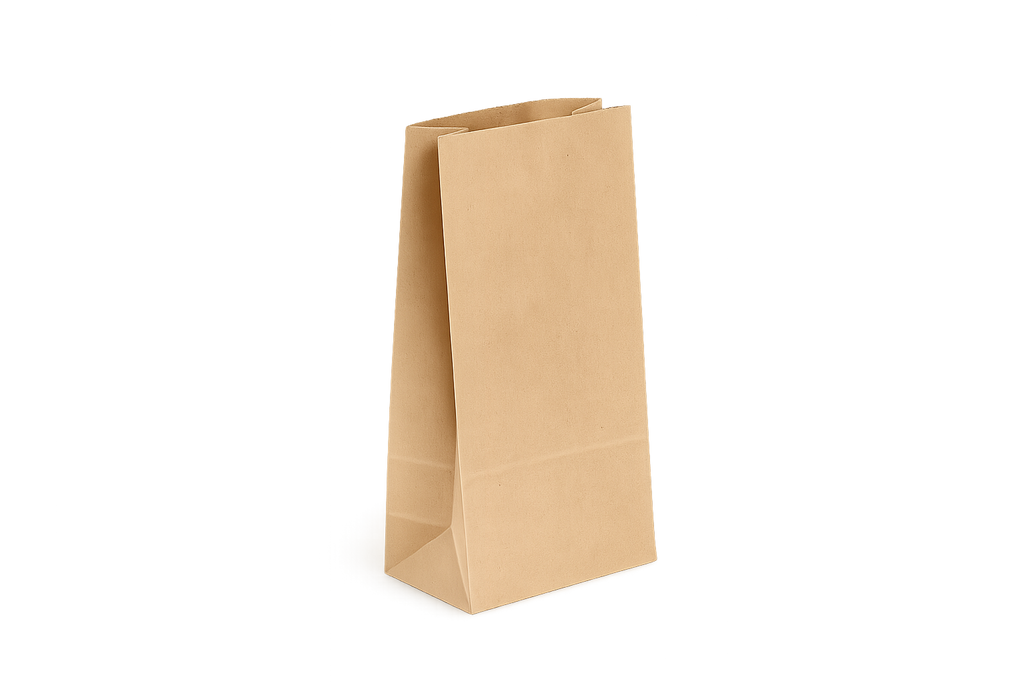12 SOS Kraft Paper Bags-Flat Bottom Grocery & Bakery Bags