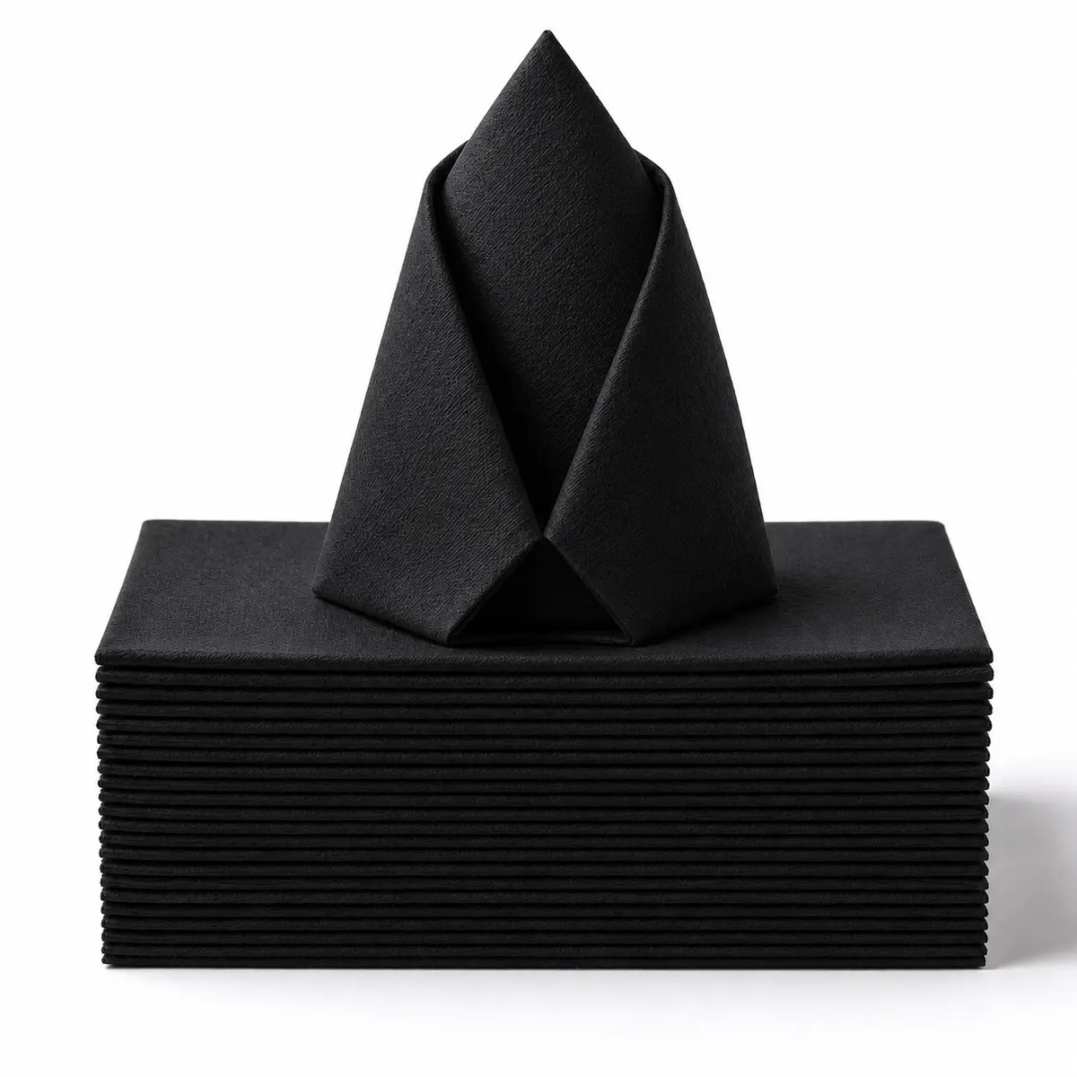 Premium Disposable Black Airlaid Paper Dinner Napkin – 40x40cm | 2 Ply, 1/8 Fold, Elegant & Absorbent