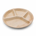Organic Palm Leaf 4-Compartment Meal Plate - 30 x 3 cm