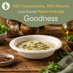 Eco Friendly 750 ml Round Bagasse Bowl – 17.5 × 4 cm