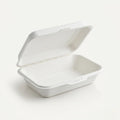 Milieuvriendelijke Rechthoekige Bagasse Clamshell Bak met 1 Vak – 23 × 15,3 × 8 cm
