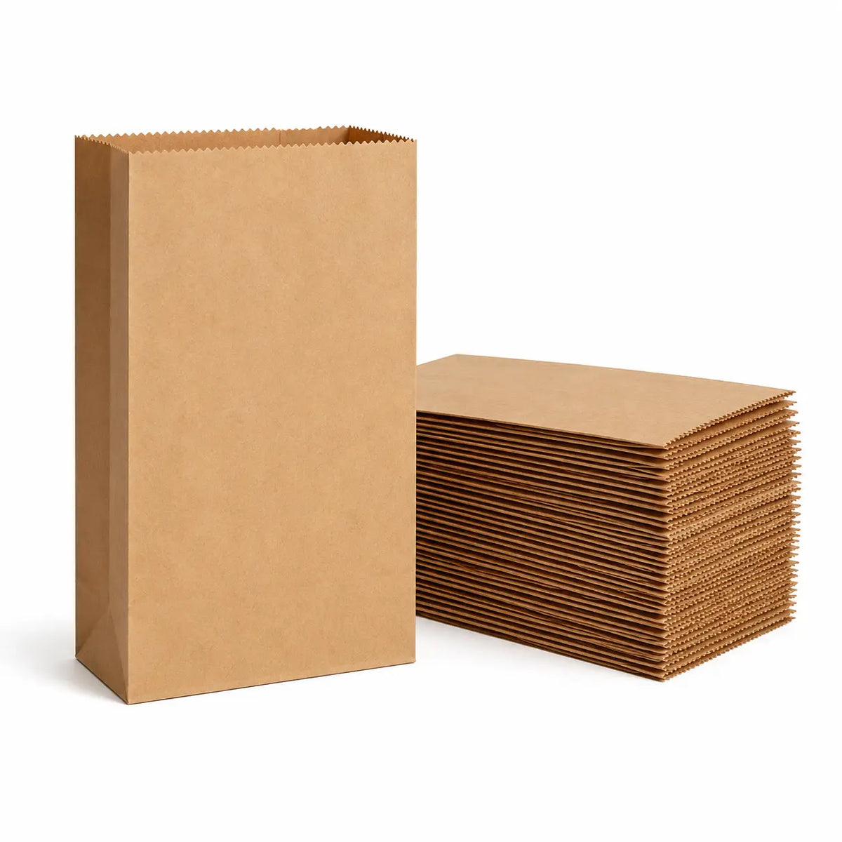 Eco-Friendly Disposable Brown Kraft Paper Bread and Bakery Takeaway Bag – 15 x 7 x 23 cm