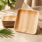 Organic Palm Square Plate - 23 cm