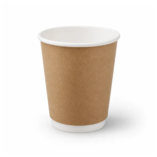 Eco Friendly 10 oz Disposable Brown Double Wall Kraft Hot and Cold Drink Paper Cup – 360 ml