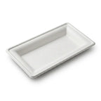 Eco-Friendly Bagasse Rectangular Food Tray – 26 × 13 × 2 cm