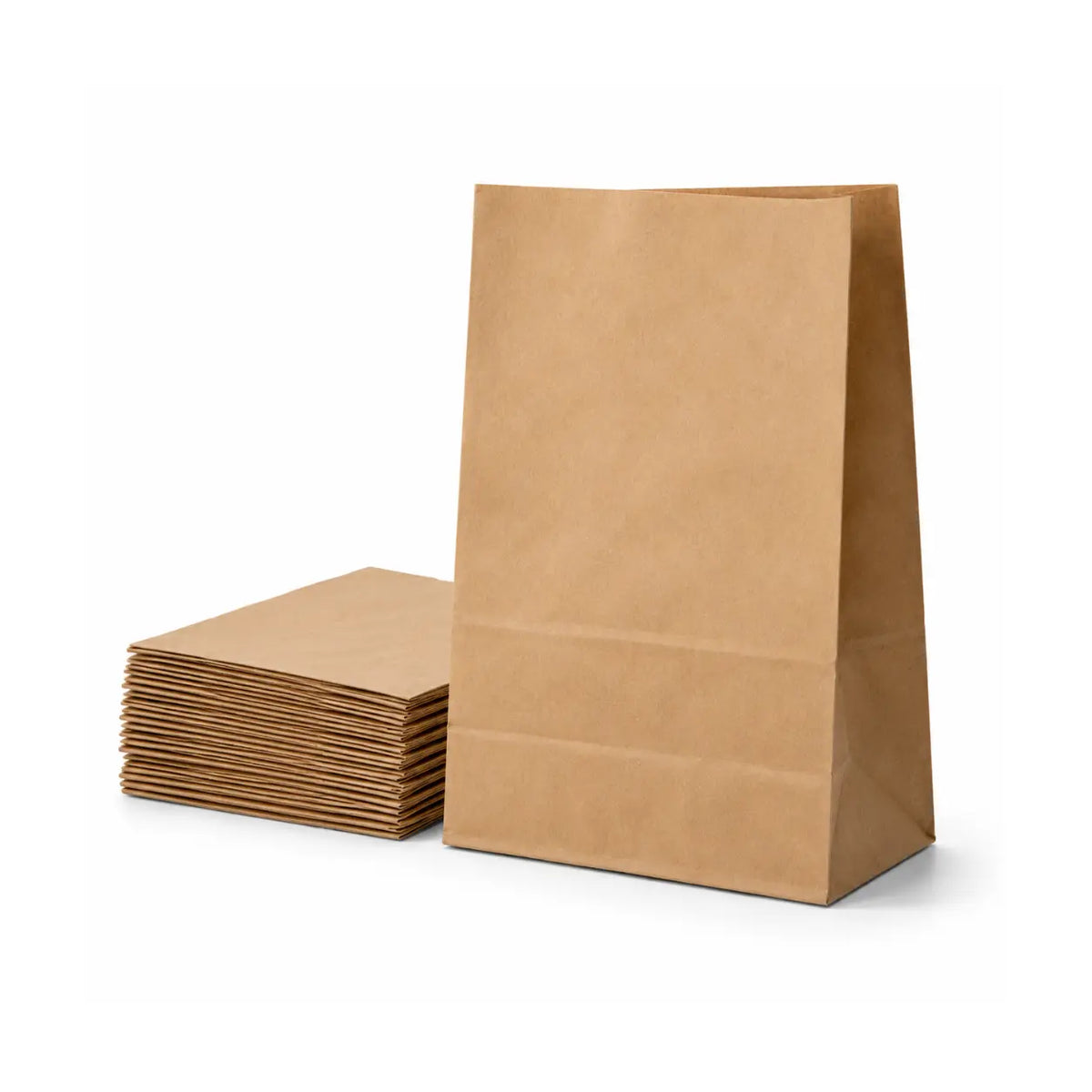 Eco-Friendly Disposable Brown Kraft Paper Grocery Bag – 18x8x21 cm