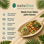 Organic Palm Leaf Oval Platter - 24 x 36 x 2.5 cm (Medium)
