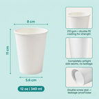 Eco Friendly 12 oz Disposable Round Cold Drink Paper Cup – 340 ml