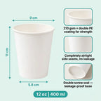 Eco Friendly 12 oz Disposable Round Cold Drink Paper Cup – 400 ml