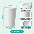 Eco Friendly 16 oz Disposable Round Cold Drink Paper Cup – 480 ml