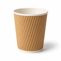 Eco Friendly 12 oz Disposable Brown Ripple Wall Kraft Hot and Cold Drink Paper Cup – 400 ml