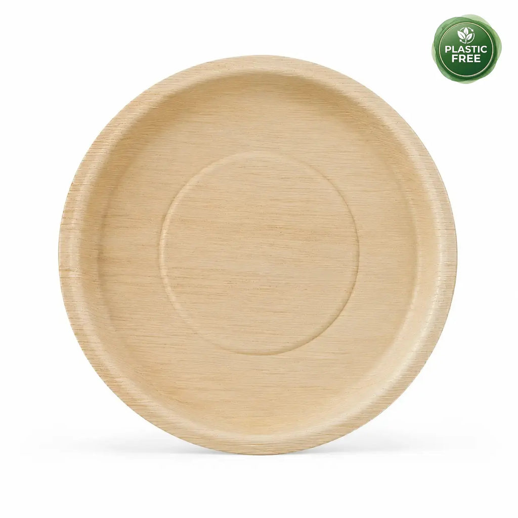 Organic Palm Round Plate - 30 cm