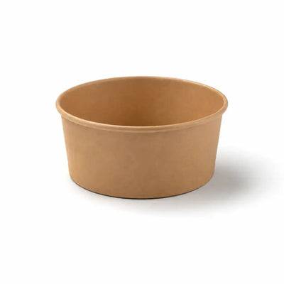 Eco-Friendly 32 oz Disposable Kraft Paper Salad Bowl – 1000 ml | 14.8 x 12.9 x 7.8 cm