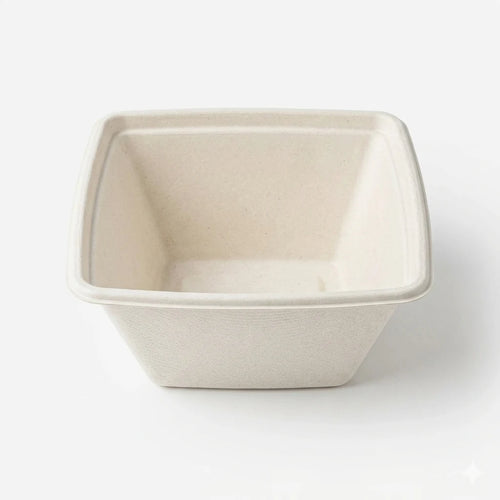 Square Bagasse Bowl 500ml