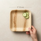 Organic Palm Square Plate - 23 cm